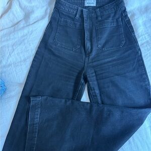 ROLLA'S Black Flare Wide Leg Jeans High-Waisted